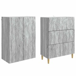 Ensemble de Meubles 2 pcs Sonoma gris 66 x 34,5 x 90 cm 615416615416