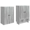 Ensemble de Meubles 2 pcs Sonoma gris 66 x 34,5 x 95 cm 615419615419
