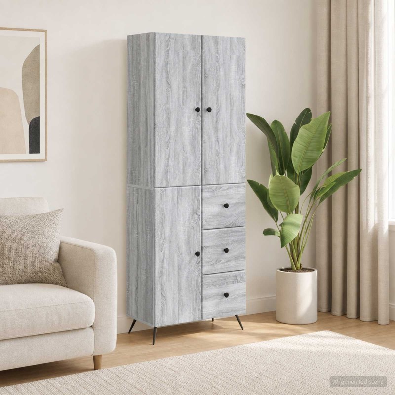 Ensemble de Meubles 2 pcs Sonoma gris Bois d'ingénierie 615431615431