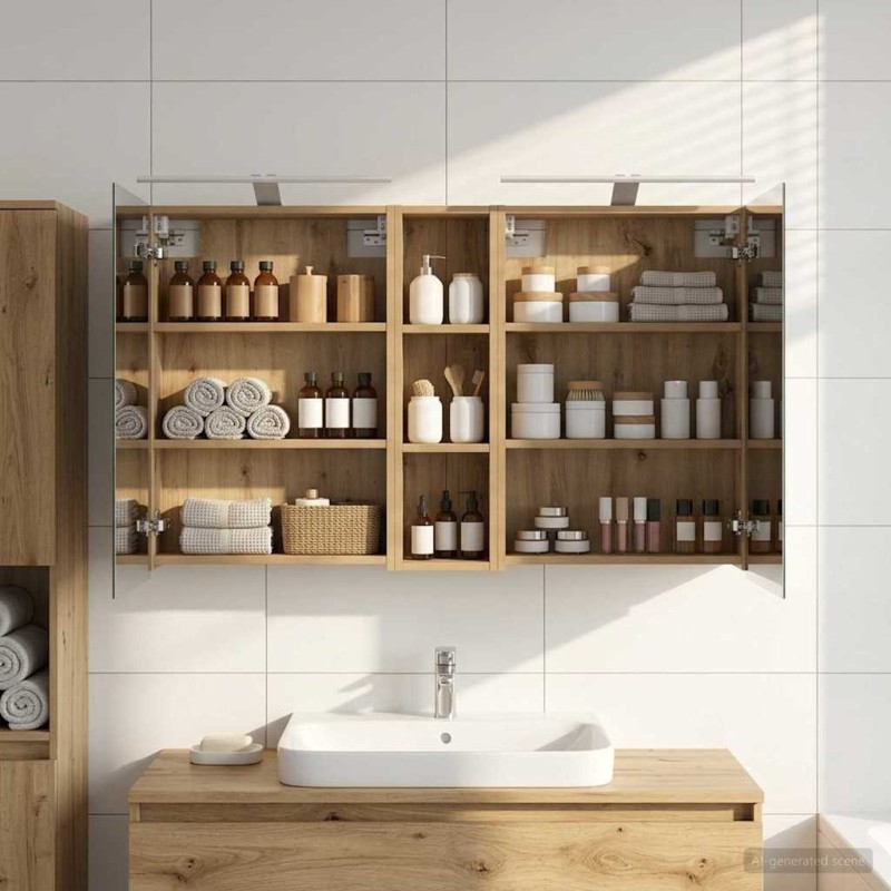 Ensemble de Meubles de Salle de Bain 3 pc 120 x 14,5 x 70 cm 615433615433