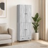 Ensemble de Meubles 2 pcs Sonoma gris Bois d'ingénierie 615435615435