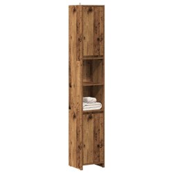 Armoire salle de bain vieux bois 30x30x183,5 cm bois ingénierie 615445615445