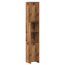 Armoire salle de bain vieux bois 30x30x183,5 cm bois ingénierie 615445615445