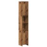 Armoire salle de bain vieux bois 30x30x183,5 cm bois ingénierie 615445615445