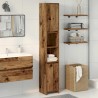 Armoire salle de bain vieux bois 30x30x183,5 cm bois ingénierie 615445615445