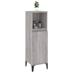 Armoire salle de bain sonoma gris 30x30x100 cm 615461615461