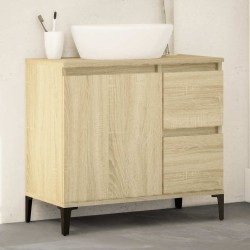 Armoire salle de bain chêne sonoma 65x33x60 cm 615462615462
