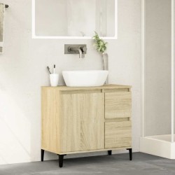 Armoire salle de bain chêne sonoma 65x33x60 cm 615462615462