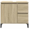 Armoire salle de bain chêne sonoma 65x33x60 cm 615462615462