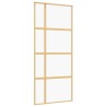 Porte coulissante doré 90x205 cm verre ESG clair et aluminium 615464615464