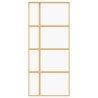 Porte coulissante doré 90x205 cm verre ESG clair et aluminium 615464615464