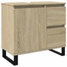 Armoire salle de bain chêne sonoma 65x33x60 cm 615466615466