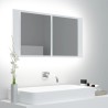 Armoire salle de bain à miroir LED Blanc 90x12x45 cm Acrylique 615467615467