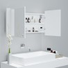 Armoire salle de bain à miroir LED Blanc 90x12x45 cm Acrylique 615467615467
