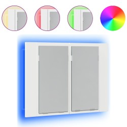 Armoire salle de bain à miroir LED Blanc 60x12x45 cm Acrylique 615468615468