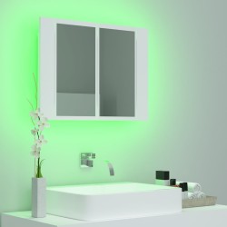 Armoire salle de bain à miroir LED Blanc 60x12x45 cm Acrylique 615468615468
