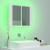Armoire salle de bain à miroir LED Blanc 60x12x45 cm Acrylique 615468615468