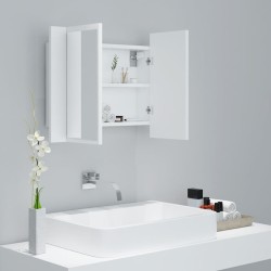 Armoire salle de bain à miroir LED Blanc 60x12x45 cm Acrylique 615468615468