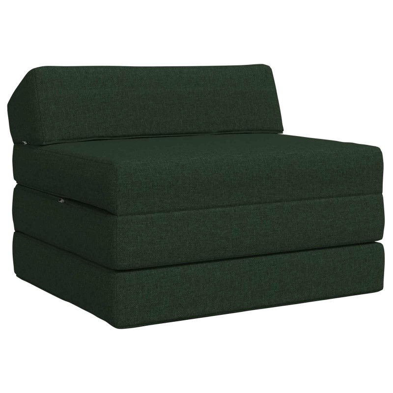 Canapé-lit pliable Vert foncé 200 x 70 x 10 cm Tissu 615469615469