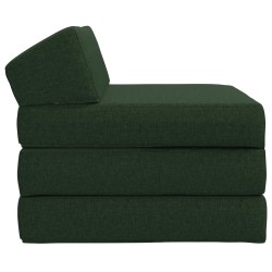 Canapé-lit pliable Vert foncé 200 x 70 x 10 cm Tissu 615469615469