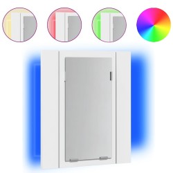 Armoire salle de bain à miroir LED Blanc 40x12x45 cm Acrylique 615470615470