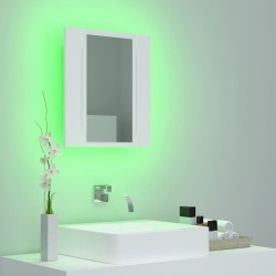 Armoire salle de bain à miroir LED Blanc 40x12x45 cm Acrylique 615470615470