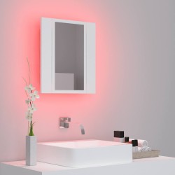 Armoire salle de bain à miroir LED Blanc 40x12x45 cm Acrylique 615470615470