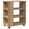 Armoire roulante chêne artisanal 60x35x75 cm bois d'ingénierie 615471615471