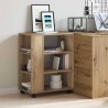 Armoire roulante chêne artisanal 60x35x75 cm bois d'ingénierie 615471615471