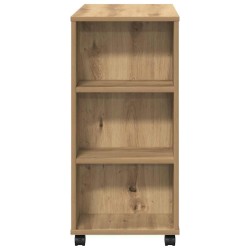 Armoire roulante chêne artisanal 60x35x75 cm bois d'ingénierie 615471615471