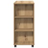 Armoire roulante chêne artisanal 60x35x75 cm bois d'ingénierie 615471615471