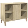 Armoire salle de bain chêne sonoma 80x33x60cm bois d'ingénierie 615472615472