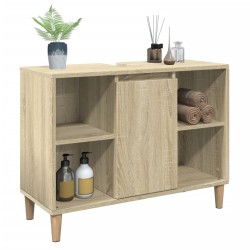 Armoire salle de bain chêne sonoma 80x33x60cm bois d'ingénierie 615472615472