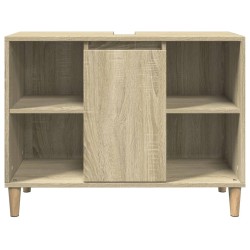 Armoire salle de bain chêne sonoma 80x33x60cm bois d'ingénierie 615472615472