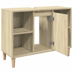 Armoire salle de bain chêne sonoma 80x33x60cm bois d'ingénierie 615472615472