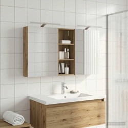 Ensemble de Meubles de Salle de Bain 3 pc 130 x 14,5 x 70 cm 615473615473
