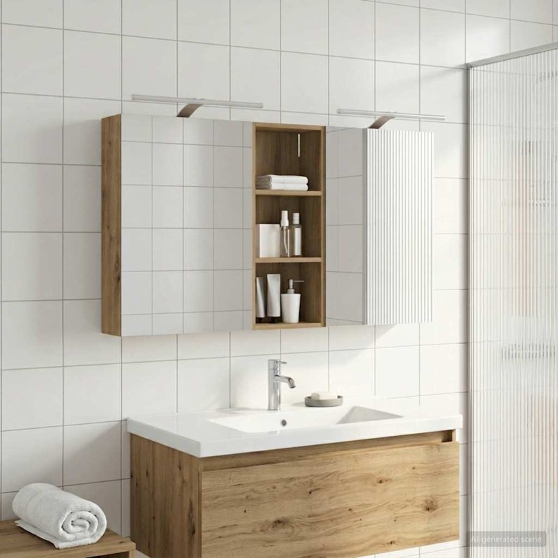 Ensemble de Meubles de Salle de Bain 3 pc 130 x 14,5 x 70 cm 615473615473