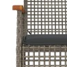Ensemble à manger de jardin et coussins 7 pcs gris rotin 615478615478