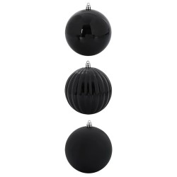 Ensemble de Boules de Noël XXL 3 pc Noir Plastique 615485615485