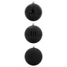 Ensemble de Boules de Noël XXL 3 pc Noir Plastique 615485615485
