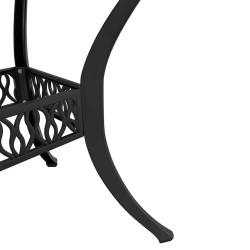 Ensemble de bistro 3 pcs noir aluminium coulé 615486615486
