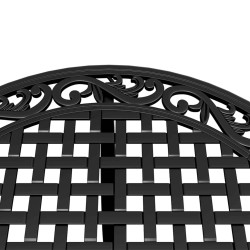 Ensemble de bistro 3 pcs noir aluminium coulé 615486615486