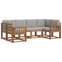 Ensemble de canapés d'extérieur 6 pcs Gris Naturel et Clair 615490615490