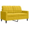 Ensemble de canapés 2 pcs avec coussins Jaune Velours 615492615492