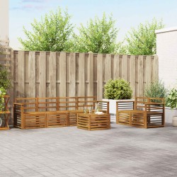 Ensembles de canapés 7 pcs Naturel Bois d'Acacia Massif 615499615499