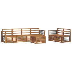 Ensembles de canapés 7 pcs Naturel Bois d'Acacia Massif 615499615499