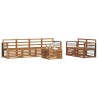 Ensembles de canapés 7 pcs Naturel Bois d'Acacia Massif 615499615499