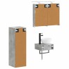Ensemble d'armoire de salle de bain 4 pcs Gris béton 615505615505
