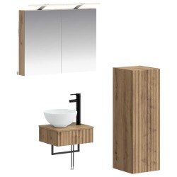 Ensemble d'armoire de salle de bain 4 pc Chêne artisanal 615506615506
