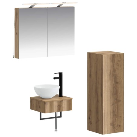 Ensemble d'armoire de salle de bain 4 pc Chêne artisanal 615506615506